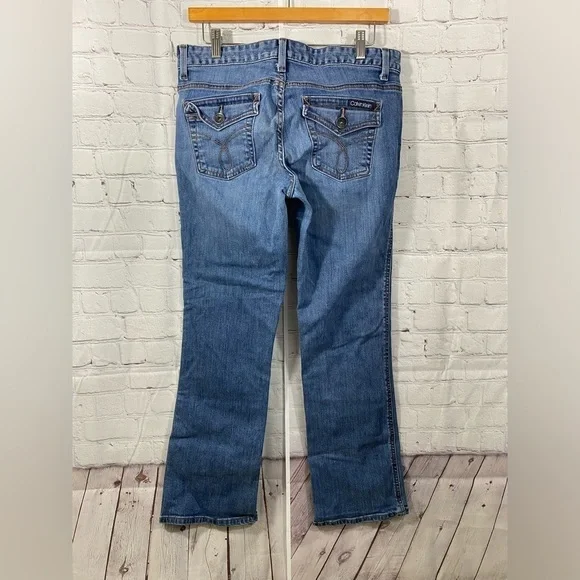 Calvin Klein Jeans Womens Size 29/8 Medium Wash Lean Boot 5 Pocket Jeans - Picture 2 of 4